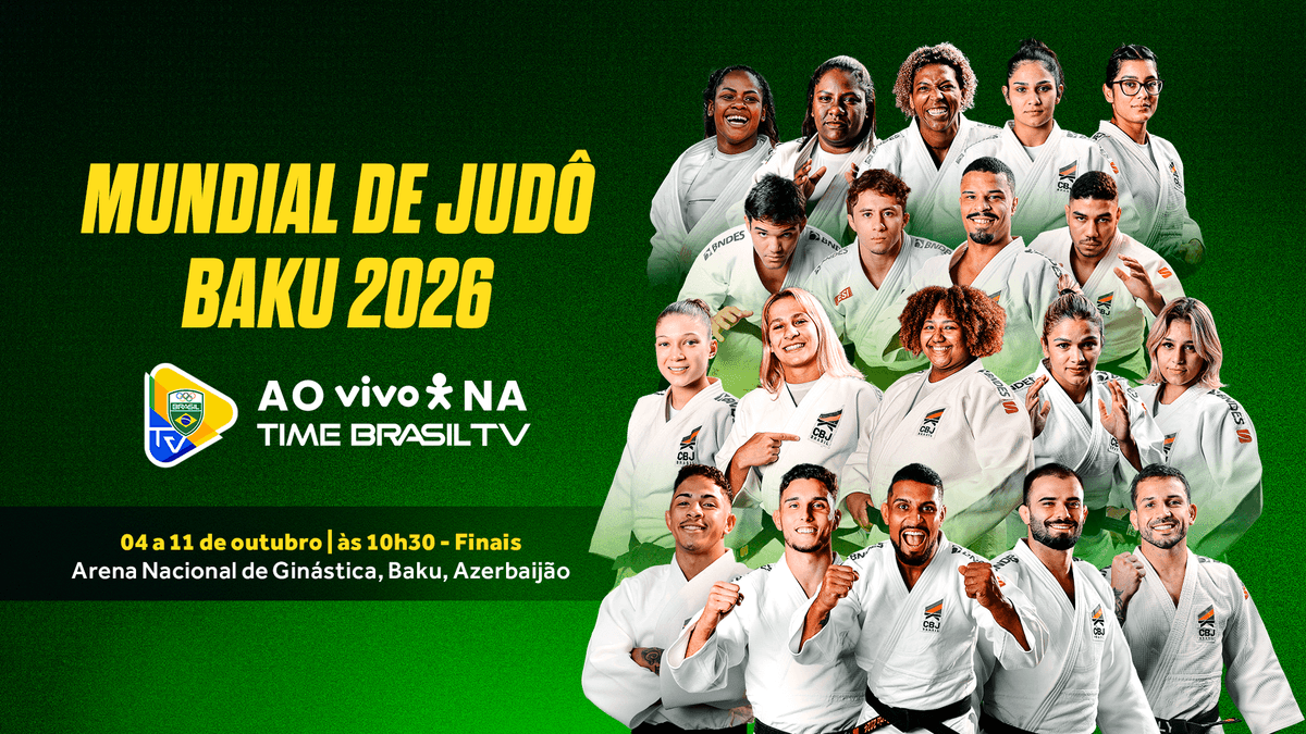Time Brasil TV transmite Campeonato Mundial de Judô de Baku, principal competição da temporada
