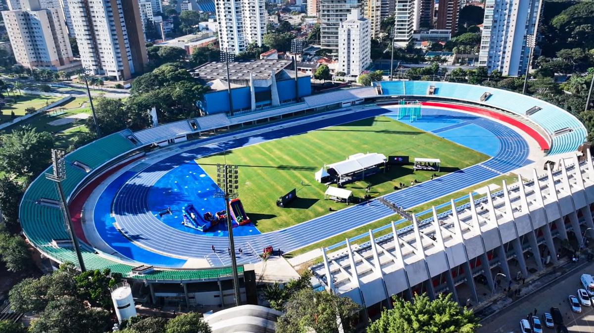 Presidente do COB, Marco La Porta, participa da reinauguração do Estádio Ícaro de Castro Mello, referência para o atletismo brasileiro