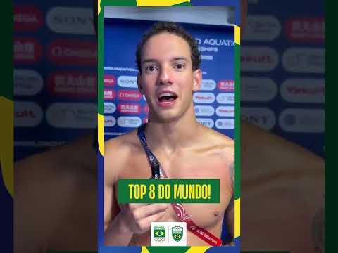 Guilherme Caribé faz melhor marca da carreira nos 50m borboleta no Mundial de Esportes Aquáticos!