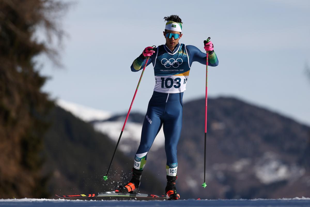 Manex Silva completa 10km livre no esqui cross country entre os 100 primeiros em Milão-Cortina 2026