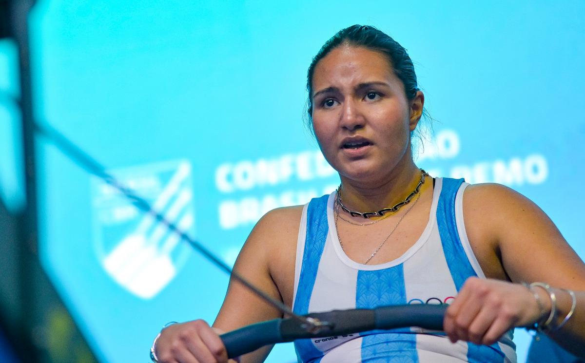 2026.09.21 - Jogos da Juventude CAIXA Foz do Iguaçu - Remo Virtual, CCO Centro de Convivência. Na foto: Abigail Aguirre, da Argentina. Foto: Washington Alves/COB @washingtonalves50 País convidado, Argentina conquista primeira medalha nos Jogos da Juventude CAIXA e Moccia elogia organização