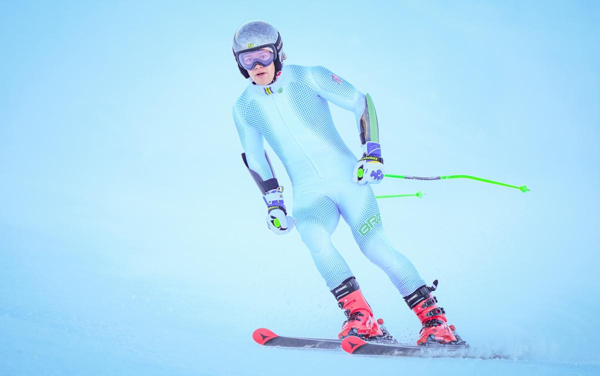 Lucas Pinheiro será o primeiro esquiador a descer no slalom gigante
