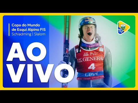 COPA DO MUNDO DE ESQUI ALPINO - ETAPA DE SCHLADMING | 1ª DESCIDA | LUCAS PINHEIRO NO SLALOM!