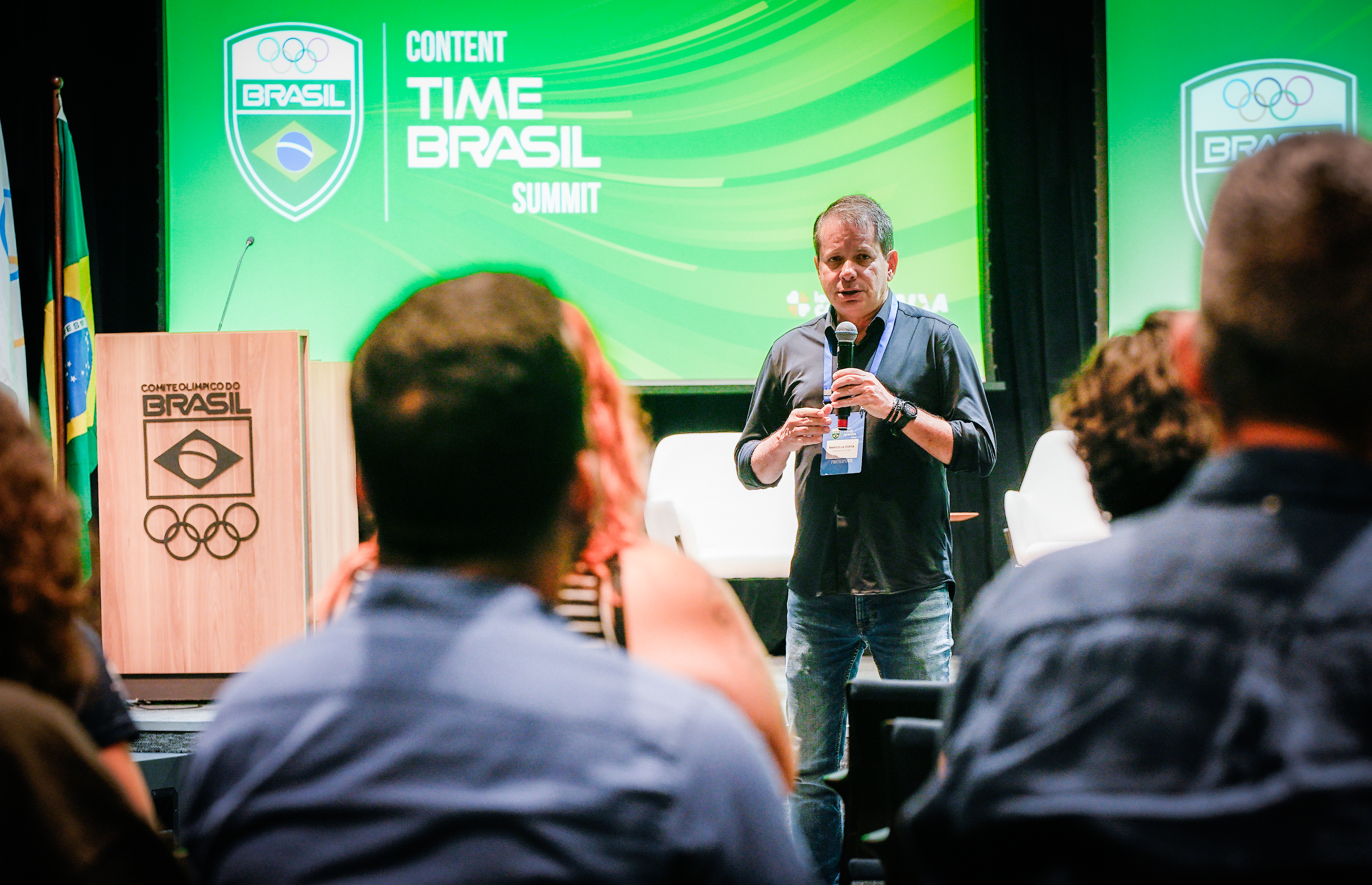 Presidente do COB, Marco La Porta, abre Time Brasil Content Summit (Rafael Bello/COB)