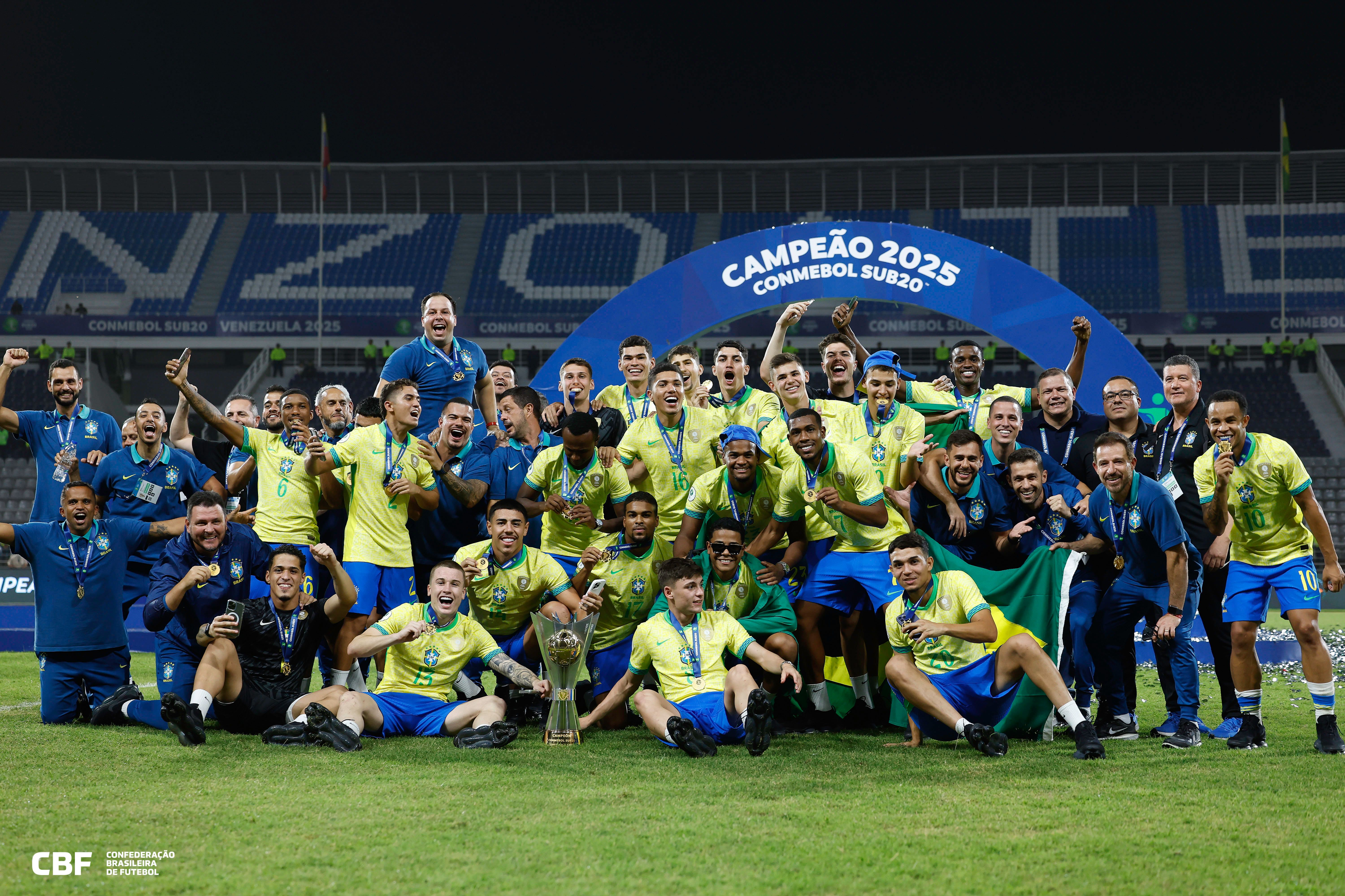 Seleção Brasileira conquistou o Sul-Americano Sub-20 pela 13ª vez. Foto: Rafael Ribeiro/CBF