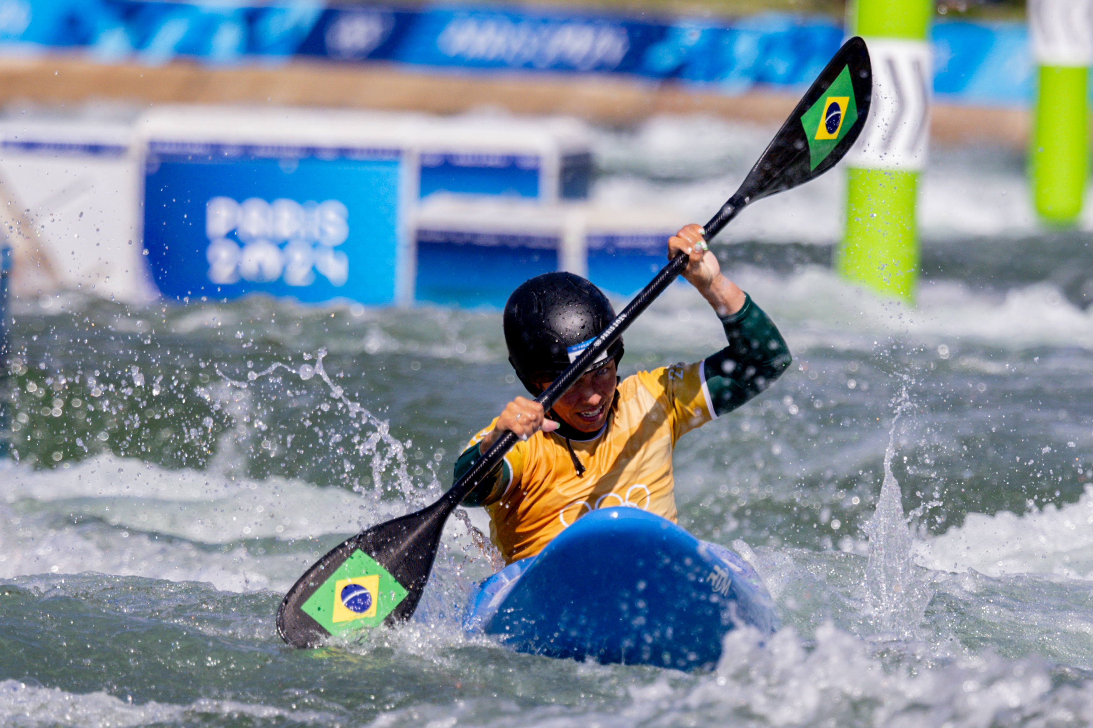 Ana Sátila, medalhista mundial, competindo nos Jogos Olímpicos de Paris 2024