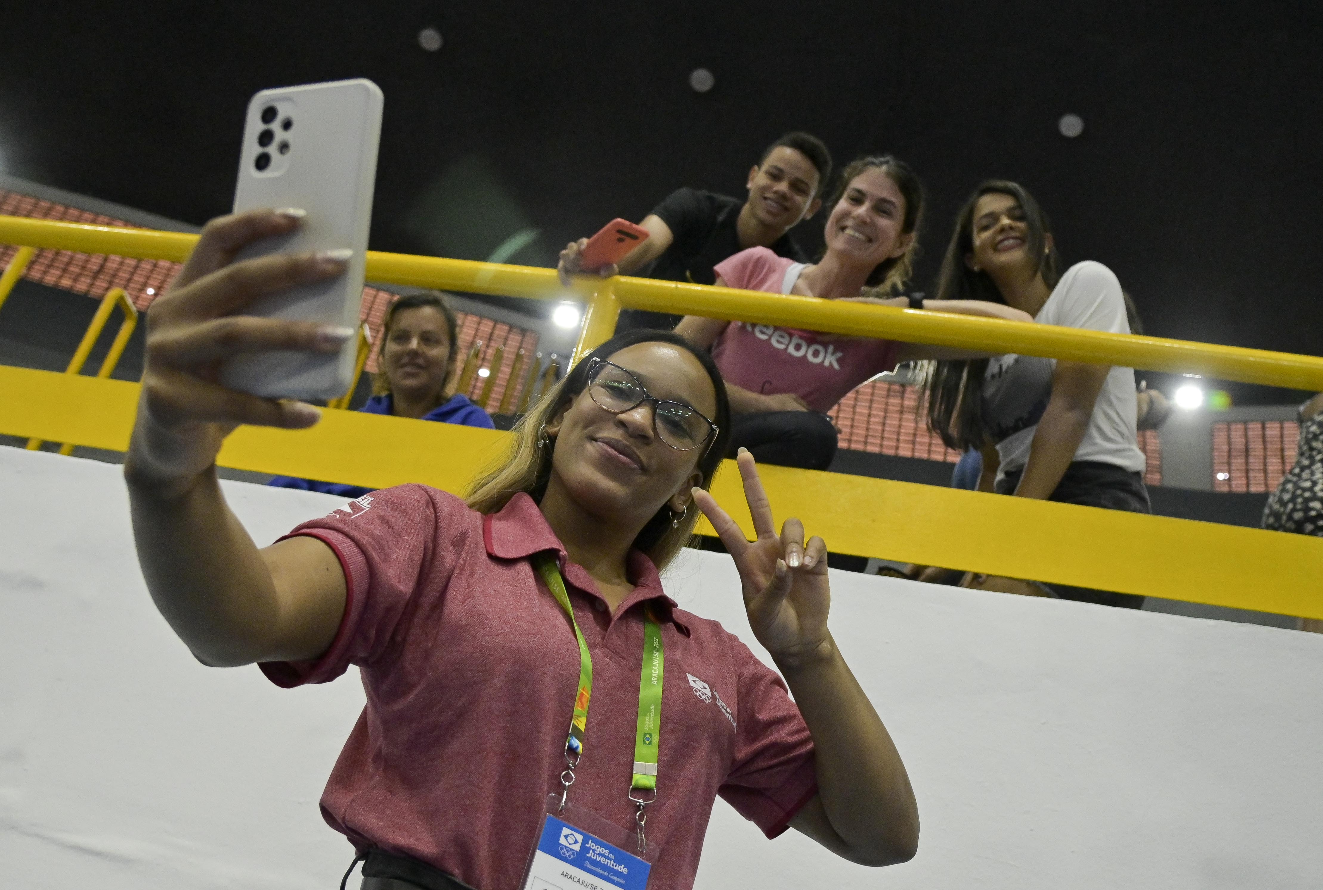 Rebeca Andrade, Embaixadora dos Jogos da Juventude. Foto: Washington Alves/COB