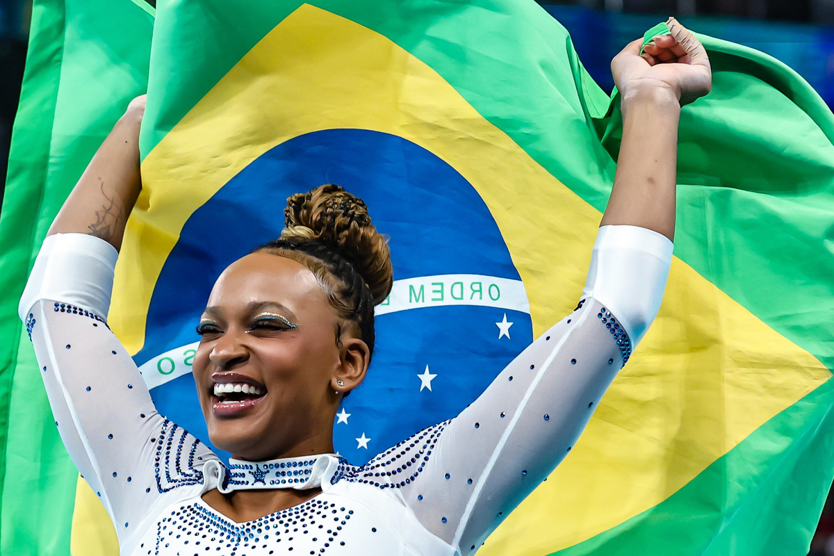 Rebeca Andrade brilhou em Paris 2024. Foto: Wander Roberto/COB