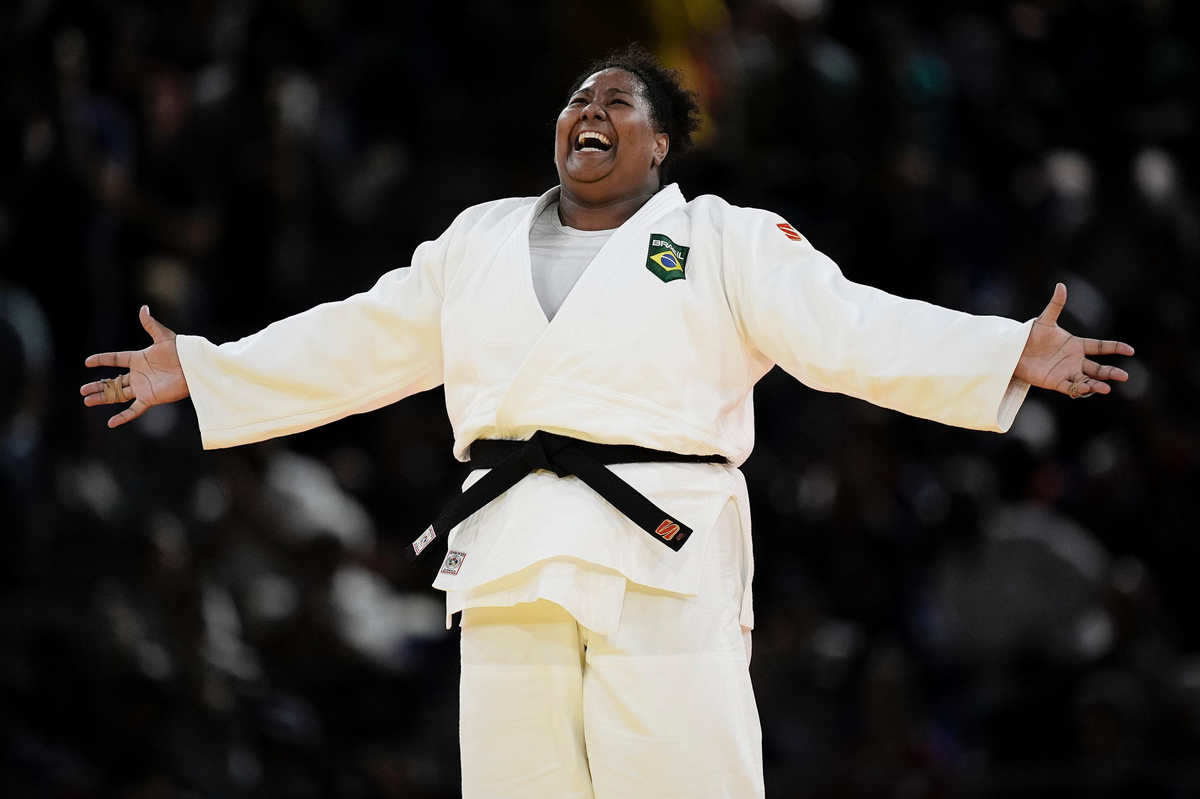 Campeã olímpica Beatriz Souza é a melhor atleta do Brasil de judô em 2024. Foto: Alexandre Loureiro/COB