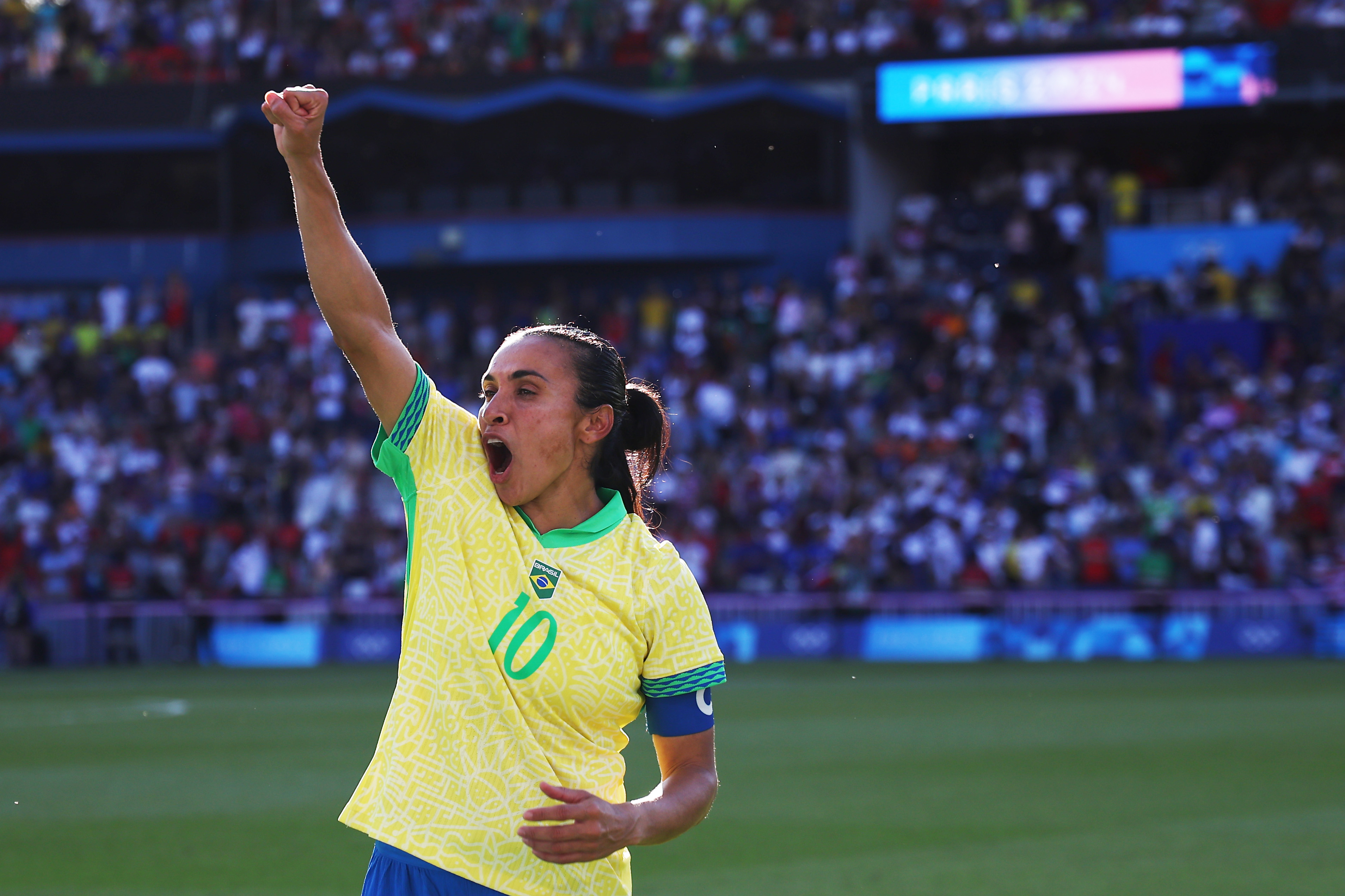 Marta chegou ao total de três medalhas de prata em Jogos Olímpicos.